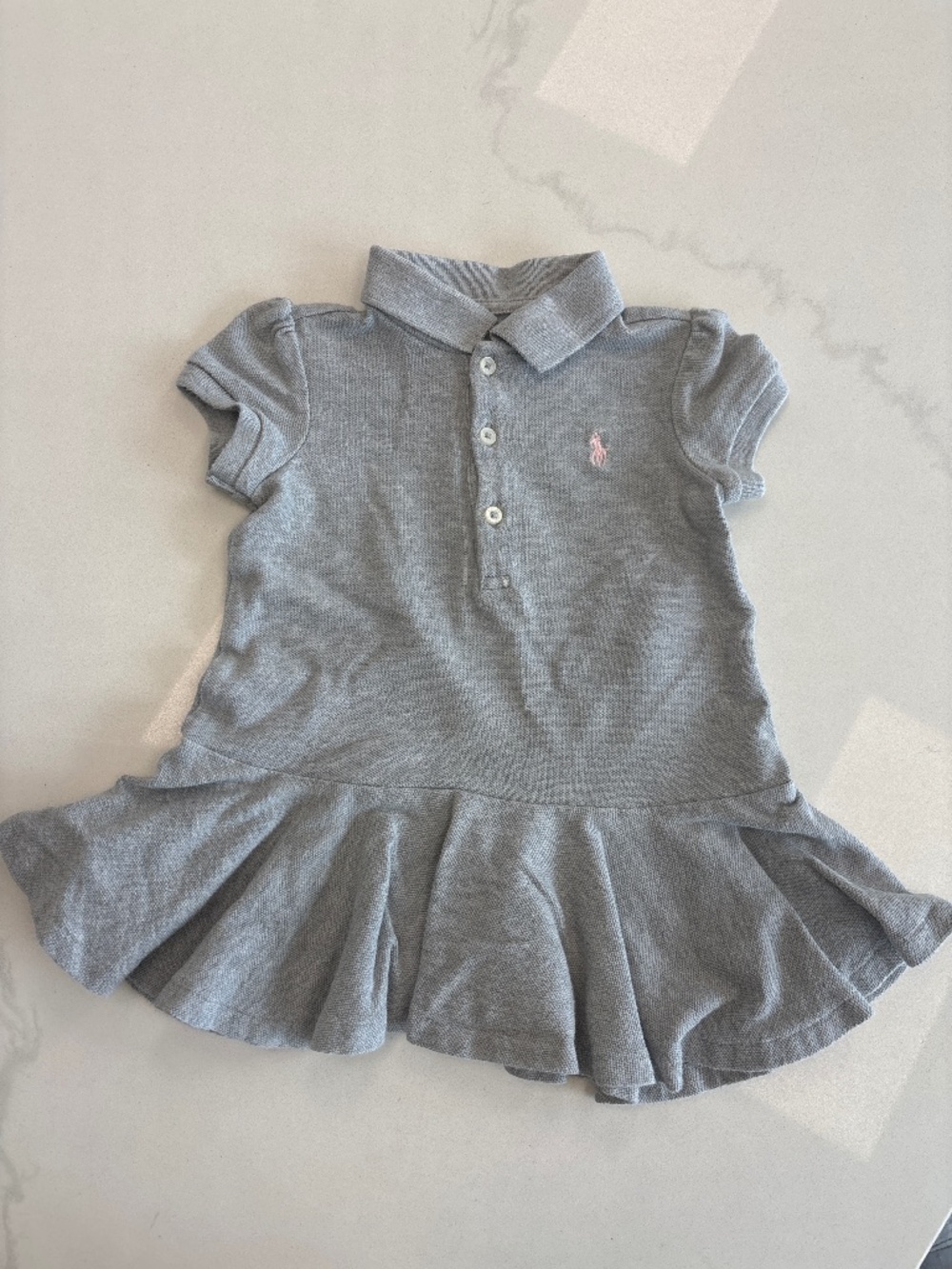 Ralph Lauren grey cotton polo dress size 12 month